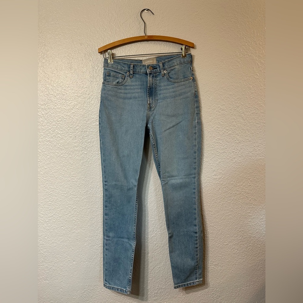 Everlane High Rise Slim Jean - Medium Blue Wash (27 Regular)
